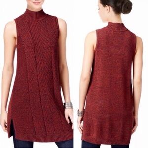 Style & Co sleeveless cabled sweater tunic